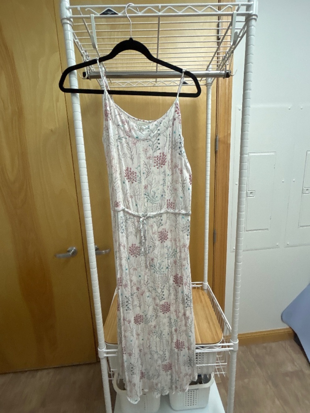 Hinge Ivory/cream floral botanical casual boho maxi dress